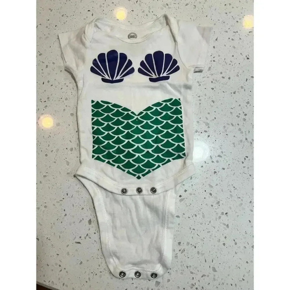 wonder nation mermaid onepiece 3-6 months - Picture 1 of 3